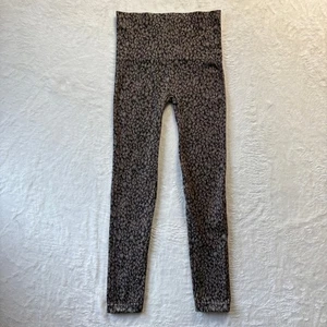 Spanx Leggings Women Sz Large Leopard Print Leggings High Waist Seamless Animal - Picture 1 of 11