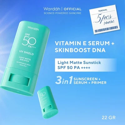 WARDAH UV Shield Light Matte Sun Stick SPF 50 PA+++ 22 g - 0% Alcohol and Sebum - Image 1 of 4