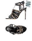 RRP€815 SERGIO ROSSI Leather Sandals US6.5 UK3.5 EU36.5 Metallic Made in Italy