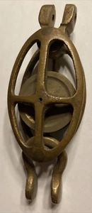 Polea Steampunk C24 línea de cuerda de velero náutico de latón antiguo raro vintage - Imagen 1 de 22