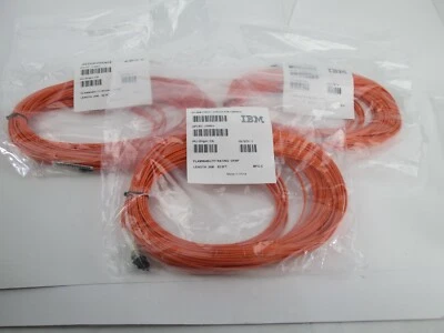 Lot Of 3 IBM  25M  12R9915 82 Ft Each NEW Fiber Channel Cable  - Image 1 of 4