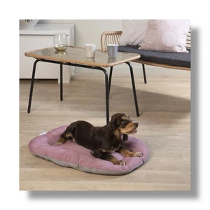 Tierkissen Rosa -Grau - Hundebett, Katzenkissen, Hundekorb Recycelt aus Italien - Picture 1 of 19