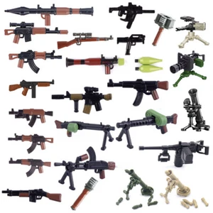 Military Weapon Gun RPG Pistol Rifle Mortar Motorcycle Building Blocks DIY Set - Picture 1 of 29