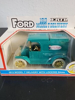 ERTL Model T Delivery "Heilig-Meyers" 75th Anniversary Locking Coin Bank w/ Key - Image 1 of 4