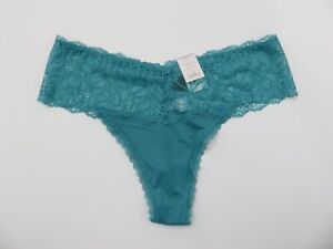 Auden Lace Thong Plus Size 1X(16-18) Smooth Micro Underwear Turquoise (#209)