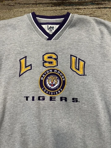 Lee Sports Vintage LSU Tigers Sweatshirt Adult Size XL Louisiana State Gray Cover