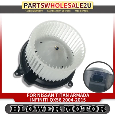 Motor soplador con jaula de ventilador para Nissan Titan 04-15 Armada 05-15 Infiniti QX56 04-10 Foto 1 de 4