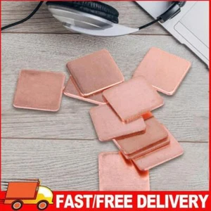 10 Stück 15 mm x 15 mm 0,3 mm Kühlkörper-Kupfer-Unterlegscheiben-Thermopads für - Afbeelding 1 van 5