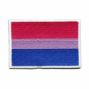 Bisexual Pride Embroidered Iron On Flag Patch - Picture 1 of 1