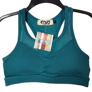New! Envy High Impact Sports Bra Teal Size Small Racerback Strappy Back NWT $31 - Picture 1 of 7