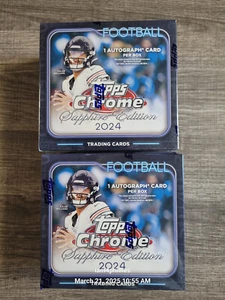 Fútbol americano Topps 2024 zafiro cromado - Hobby Box - Imagen 1 de 7