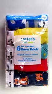 NUOVI slip boxer in cotone multicolore Carter's confezione da 5 confezione da 5 etichette taglia 4T/5T - Foto 1 di 2