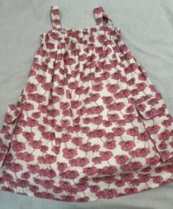 ZARA tween girls sz 9 pink floral lined sleeveless cotton sundress pockets - Picture 1 of 3