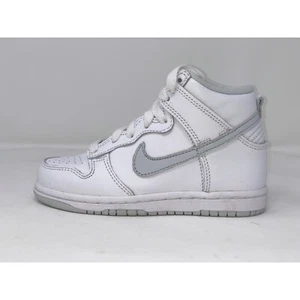 Nike Dunk High 'Pure Platinum' White Sneakers, Size 3Y BNIB DC9053-101 - Picture 1 of 8