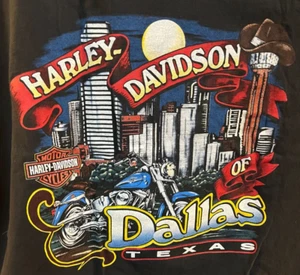 RARE "BAD BOY" H/D of Dallas 90’s Vintage Hanes Made USA T-Shirt 2XL SINGLE STITCH - Bild 1 von 7