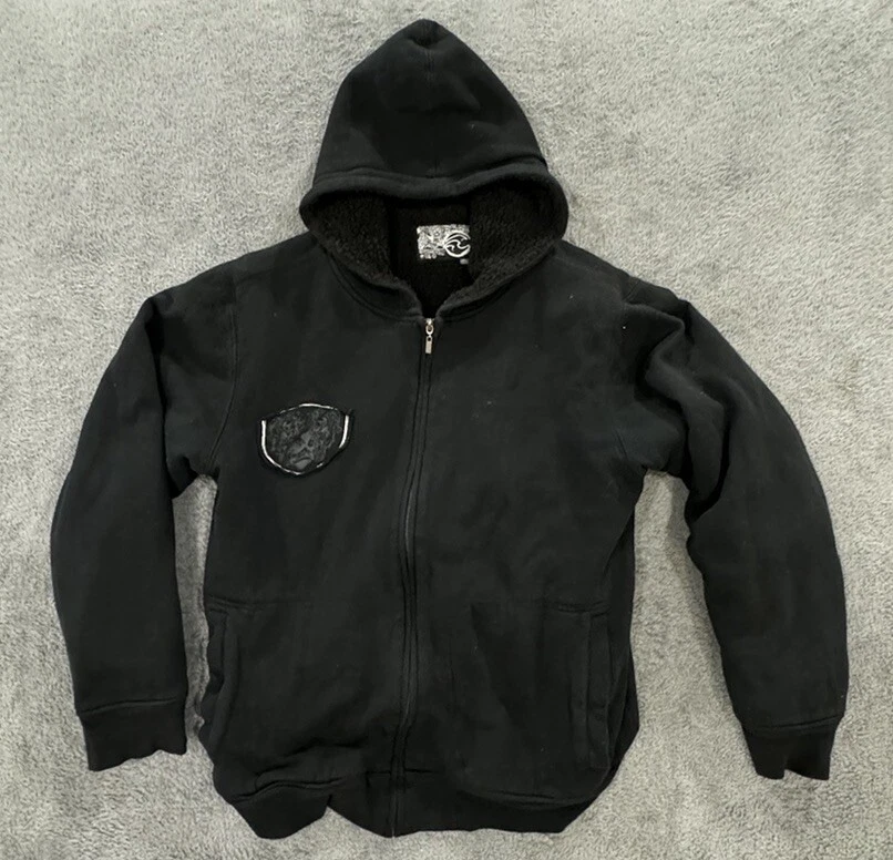 OCEAN CURRENT Hombre Negro/Gris Manga Larga Capucha Cremallera Sudadera/Chaqueta,Talla XL Foto 1 de 4