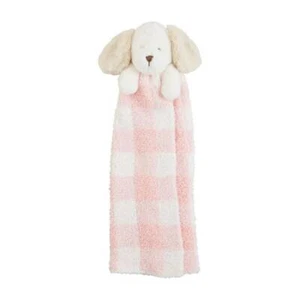Mud Pie Pink Plaid Puppy Musical Chenille Cuddle Pal Lovey - Picture 1 of 1
