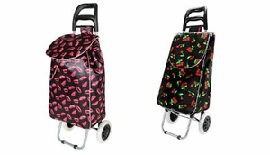 Funky Folding Music Festival Essential Shopping Trolley Bag With Wheels - Picture 1 of 3