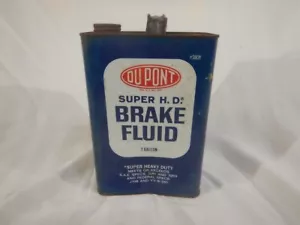 Vintage Werbung Du Pont Super H.D. Bremsflüssigkeit Gallone Blechdose *LEER* - Bild 1 von 16