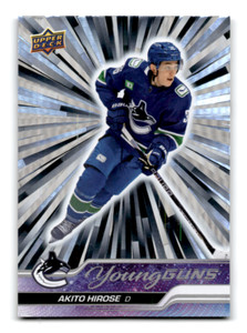 2023-24 Upper Deck Series 1 - Akito Hirose Young Guns #242 (Outburst Silver)