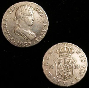 SPAGNA, 245-FERDINANDO VII, MEDIO REAL 1833, MADRID JI, ARGENTO, OTTIME CONDIZIONI. - Foto 1 di 1