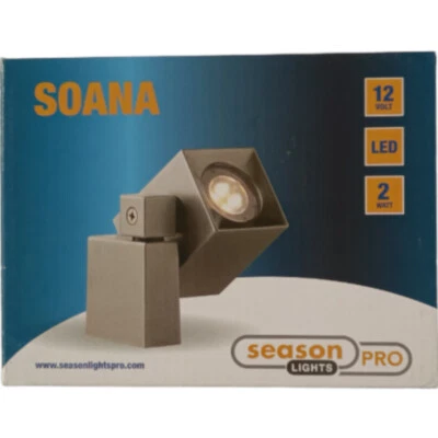 LED Strahler SLP8039 Season LightsPro 2W Wand Außenleuchte12V Metall Grau IP44 - Bild 1 von 4