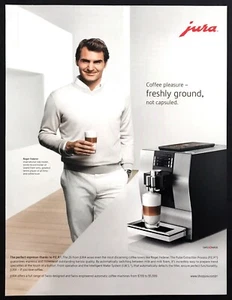 2016 superestrella del tenis Roger Federer foto máquina de café JURA promoción anuncio impreso - Imagen 1 de 1