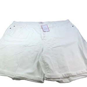 Julipa Denim Shorts, Plus Size UK 28, White - Picture 1 of 15