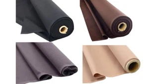 Black Beige Brown Grey Natural Cotton calico Platform Upholstery Lining Fabric - Picture 1 of 12