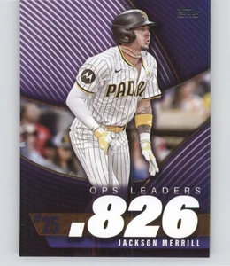 2025 Topps #OPS-25 Jackson Merrill OPS Leaders - Foto 1 di 2
