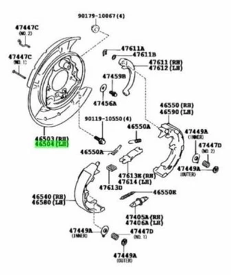 TOYOTA Genuine ALTEZZA GITA LEXUS IS300 PLATE PARKING BRAKE LH RH set - Image 1 of 2