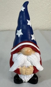 Gnomo Bandera Americana con Rojo Blanco y Azul, Estrellas Decoración de Mesa 4 de Julio - Imagen 1 de 11