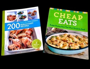 Hamlyn 200 Really Easy Recipes 240pgs. And Cheap Eats 174pgs. Cookbooks Set Of 2 - Picture 1 of 11
