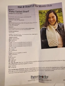 Patternworks "Vista Cabled Scarf" Knitting Kit (Hat/Scarf of the Month Club)` - Picture 1 of 3