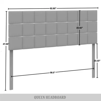 Cabecero tapizado de terciopelo con costuras cuadradas CraftPorch Foto 1 de 4