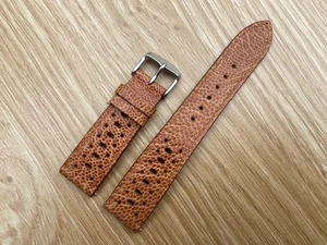 Brown Ostrich Leather Watch Strap Band 16 17 18mm 19mm 20mm 21mm 22mm 24mm 26mm - Picture 1 of 12