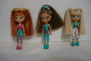 Juego de 3 muñecas Sweet Secret - 2 muñecas de fiesta de pijamas 1 muñeca lápiz labial + gafas de sol - Imagen 1 de 17