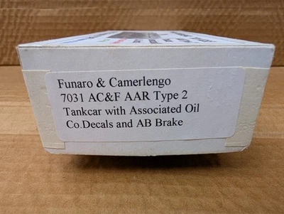 HO Funaro & Camerlengo 7031 AC & F AAR Type 2 Tank Car Kit w/ Associated Decals - Image 1 of 2