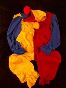 Clown Halloween Costume with Hat Child Size Medium - Picture 1 of 17