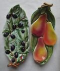 2 VINTAGE ITALIAN CERAMIC NUMBERED FRUIT SPOON RESTS ( 1 FOR YOU-1 FOR A FRIEND)