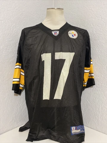 Men’s VTG REEBOK NFL Pittsburgh Steelers Wallace #17 FOOTBALL Jersey SZ L Cover