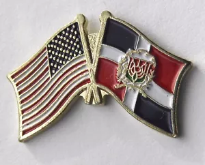 REPÚBLICA DOMINICANA PAÍS INTERNACIONAL ESTADOS UNIDOS COMBO BANDERA SOLAPA PIN INSIGNIA 3/4 PULGADAS - Imagen 1 de 1