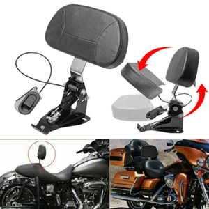 Adjustable Driver Backrest Pad Mounting Kit For Harley Touring Road Glide 09-UP - Picture 1 of 14