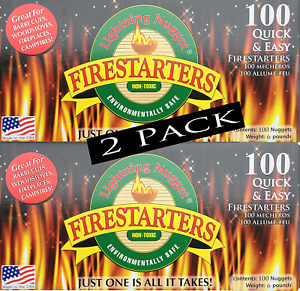 Lightning Nuggets AN100-2 200 Count Fire Starters, Tan (Pack of 200)