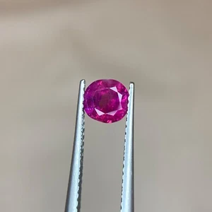 Natural Cut 0.92 Cents Purplish Red Ruby Afghanistan Cushion Faceted Loose Gem - Picture 1 of 5