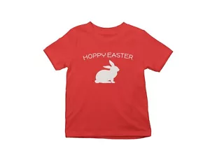 Hoppy Easter Shirt Toddler Youth Cute Bunny Graphic Tee Funny Spring Outfit - Picture 1 of 8