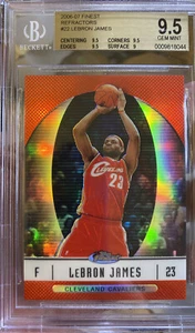 Low POP! 2007 Finest TOPPS LEBRON JAMES Refractor SP BGS 9.5 GEM MINT Lakers - Picture 1 of 3
