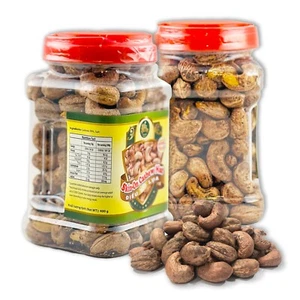 Premium Skin-On Dry Roasted Cashews Nuts (400g), Whole Nuts, Large Size - Picture 1 of 6