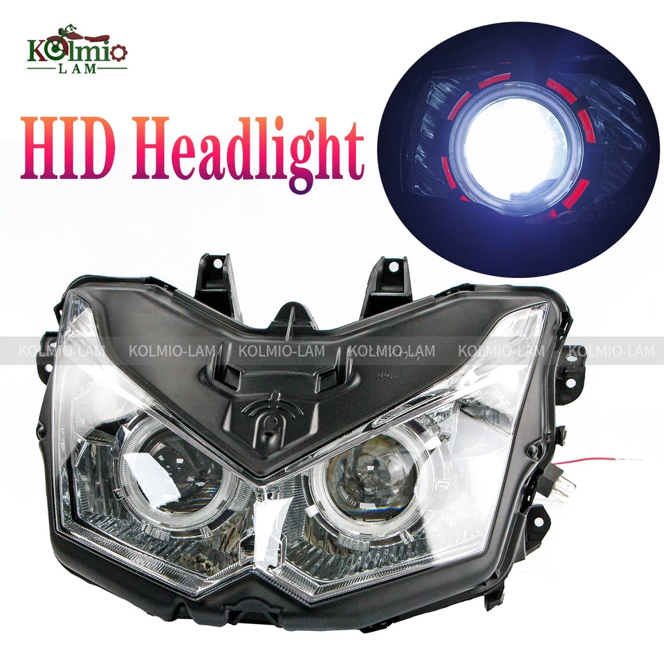 Fit for KAWASAKI Z1000 2010-2013 2011 HID Projector Demon Angel Eye Headlight Foto 1 de 4