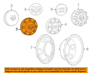 CHRYSLER OEM 2013 2500,3500 Wheels Covers Trim-Center Cap 68081010AB - Picture 1 of 2
